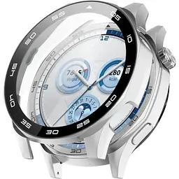 Чохол-накладка DK Huawei Watch GT 5 46mm Пластик Soft-Touch Glass Full Cover (silver)