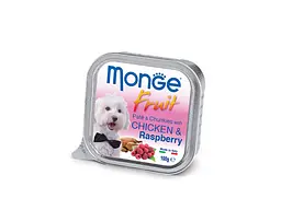 Консерви для собак Monge DOG FRUIT курка з малиною 100 г (8009470013215)