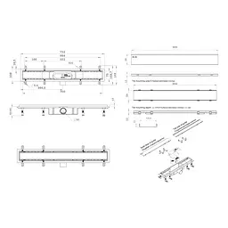 Трап для душу лінійний AM.PM Primeflow Tile 700 мм, універсальний затвор, хром (W02SC-U11-070-04SB) - мініатюра 2