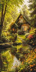 Картина за номерами Пейзаж. Лісова казка © 40*80 см Орігамі LW 5242