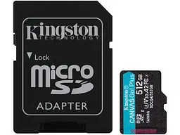 Карта пам'яті Kingston microSD C10 UHS-I U3 A2 V30 + SD Adapter 512 GB (SDCG4/512GB)