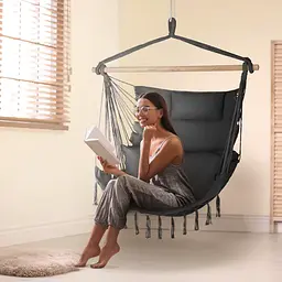 Бразильське крісло - гамак Outtec Boho Sois XXL графітовий - мініатюра 3