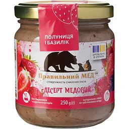 Мед Правильний мед з полуницею і базиліком 250 г