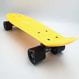 Пенні борд скейт 55х15см до 80кг ABEC 7 матові колеса скейтборд Penny Board Pastel Series жовтий - мініатюра 3