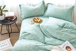 Комплект постільної білизни Ecotton двоспальний 180х215 см блакитний (146А/В) (22863)