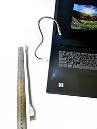 Ліхтарик гнучкий металевий USB LED лампа 32см підсвічування для ноутбука працює від будь-яких пристроїв з USB-портом UKC - мініатюра 5