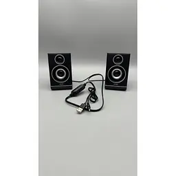 Колонки для комп’ютера JEDEL S-578, 2.0, 6 Вт, USB живлення, mini jack 3.5 мм, RGB підсвічування, чорні - мініатюра 4