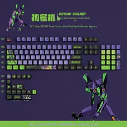 Набір напівпрозорих кейкапів PBT Coulomi / OEM Height / 122 клавіші / Green