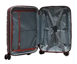 Валіза маленька S поліпропілен Milano bag 0306 56×35×24см 33л Бордова - мініатюра 4