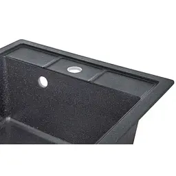 Кухонна мийка Lidz 460x515/200 BLM-14 (LIDZBLM14460515200), Чорний - мініатюра 6
