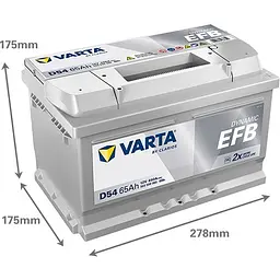 Акумулятор Varta Dynamic EFB 12В 65Аг 650А (EN) R+ (565500065) - мініатюра 3