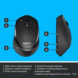 Миша бездротова Logitech M330 SILENT PLUS (910-004909) чорна - мініатюра 9