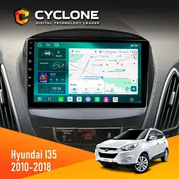 Штатна магнітола Hyundai ix35 2010-2018 Cyclone C9-013 4x64 DSP 4G Cyclone (НФ-00007269)