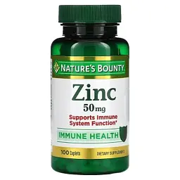 Мінерали Nature's Bounty Цинк, 50 мг, Zinc, 100 каплет (NRT-02060)