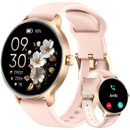 Жіночий AMOLED смарт-годинник Yoever з Bluetooth дзвінками та двома ремінцями