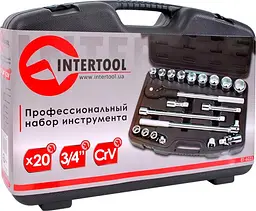 Набір торцевих головок із тріскачкою Intertool ET-6023 20шт [98729] - мініатюра 3