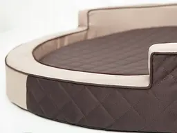 Кругле ліжко для собак Hobbydog Ringo Beige 98х98х18 см - мініатюра 4