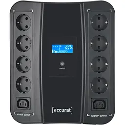 Джерело безперебійного живлення Accurat Flux 850 850VA 510W 165Vac-275Vac - мініатюра 2