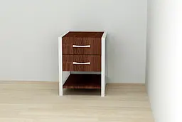 Тумба універсальна Ferrum-decor Вів'єн 2/1 50x41x40 білий ДСП Венге 16мм (FRD-106180) - мініатюра 4