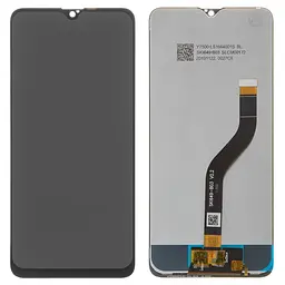 Дисплей для Samsung A207 Galaxy A20s, чорний, без рамки, Оригінал (переклеєне скло)