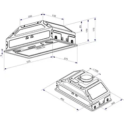 Витяжка Minola HBI 5202 GR 700 LED - мініатюра 7