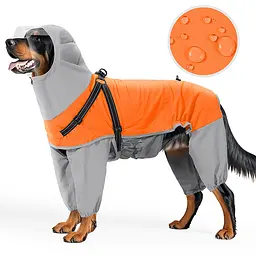 Дощовик для собак Wan Talk Dog Orange Raincoat з капюшоном, S