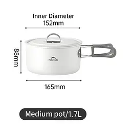 Каструля із керамічним антипригарним покриттям Naturehike CNK2450CF013, 1.7 л, алюміній - мініатюра 2