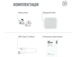 Навушники TWS PIKO MiniJack White (1283126583407) - мініатюра 7