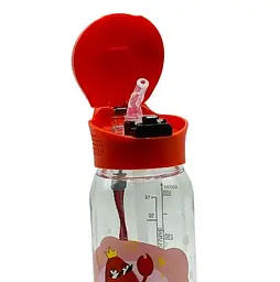 Пляшка для води Casno 400 мл KXN-1195 Червона (краб) з соломинкою (KXN-1195_Red) - мініатюра 5