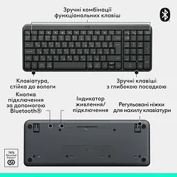 Клавіатура K250 Wireless Graphite Logitech teh0022931 - мініатюра 8