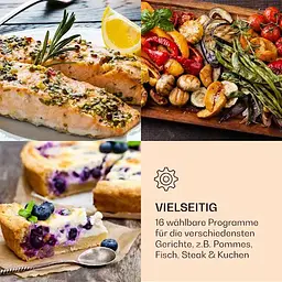 Аерогриль-фритюрниця Klarstein AeroVital Cube Chef 1700W 16 програм 14 л (10037975) - мініатюра 6