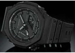 Чорні полімерні чоловічі наручні годинники Casio оригінал Японія G-Shock GA-2100-1A1ER з полімерним ремінцем - мініатюра 2
