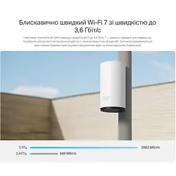 Система WiFi-Mesh зовнішня TP-Link Deco BE25 BE5000 2x2.5GE LAN/WAN 1 модуль - мініатюра 12