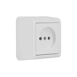Розетка Ovivo Electric Nivo, одинарна, накладна, біла - мініатюра 4