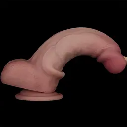 Фалоімітатор - Sliding Skin Pro II Dual Layer Silicone Dong 8" Flesh - мініатюра 10