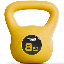 Гиря вінілова 8кг Trex Sport TX-008CKB жовта