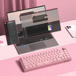 Ігрова механічна клавіатура Womier VK66 Pro / Дротове підключення / Womier POM Series Switches / Pink - мініатюра 4