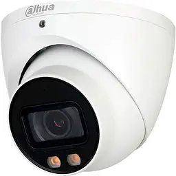 Камера HDCVI Dahua DH-HAC-HDW1500TP-IL-A (2.8мм), White, 2880x1620, 5 Мп, f=2.8 мм CMOS, ІЧ + видиме світло до 40 м, мікрофон, -40°C ~ +60°C, IP67