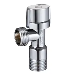 Кран кутовий приладовий Zegor FZ01 латунь 1/2"х1/2" Хром 30412