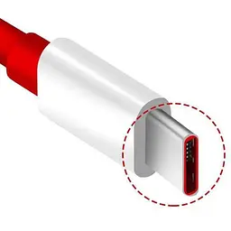 Кабель Dash / Warp Fast Charge 100W / 7.3A 1m USB на Type-C для OnePLus red - мініатюра 9