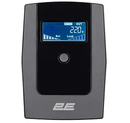 Джерело безперебійного живлення DD650, Black, 650 ВА / 360 Вт, 2xSchuko, LCD екран, USB 2E teh0033895 - мініатюра 2