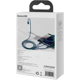 Дата кабель USB 2.0 AM to Lightning + Micro 5P + Type-C 1.5m 3.5A blue Baseus (CAMLTYS-03) - мініатюра 7