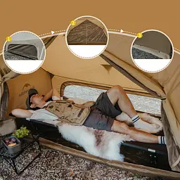 Намет одномісний з тентом Naturehike CNK2450WS026 (Коричневий) - мініатюра 10
