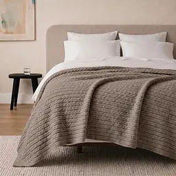 Плед покривало Cosas Bronze Knitted Braid 240х260 см косичка (Blanket_34Bronze_KnittedBraid_240x260) - мініатюра 2