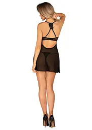 Пеньюар та трусики Obsessive Latinesa babydoll & thong M/L - мініатюра 7