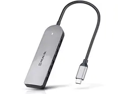 Мультипортовий адаптер REAL-EL CQ-415 Space Grey (EL123110001) - мініатюра 5