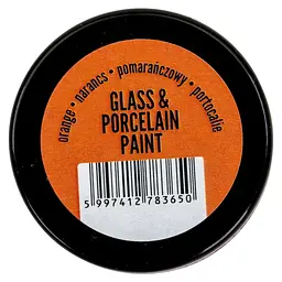 Фарба акрилова Glass&porcelaine, на водній основі, Оранжева, 30 мл, Pentart (5997412783650) - мініатюра 2