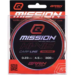 Волосінь Brain Mission Carp Line (Neon Orange) 300m 0.23mm 4.5kg - мініатюра 2