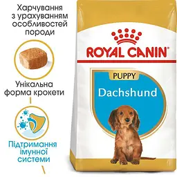 Сухий корм для цуценят породи Такса Royal Canin Dachshund Puppy, 1,5 кг (24370151) - мініатюра 4