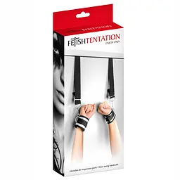 Фіксатор для рук Fetish Tentation Door Swing Handcuffs 35 см чорний - мініатюра 3
